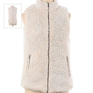 Cozy Love Tree Sherpa Vest. Perfect for layering during the fall/winter seasons!